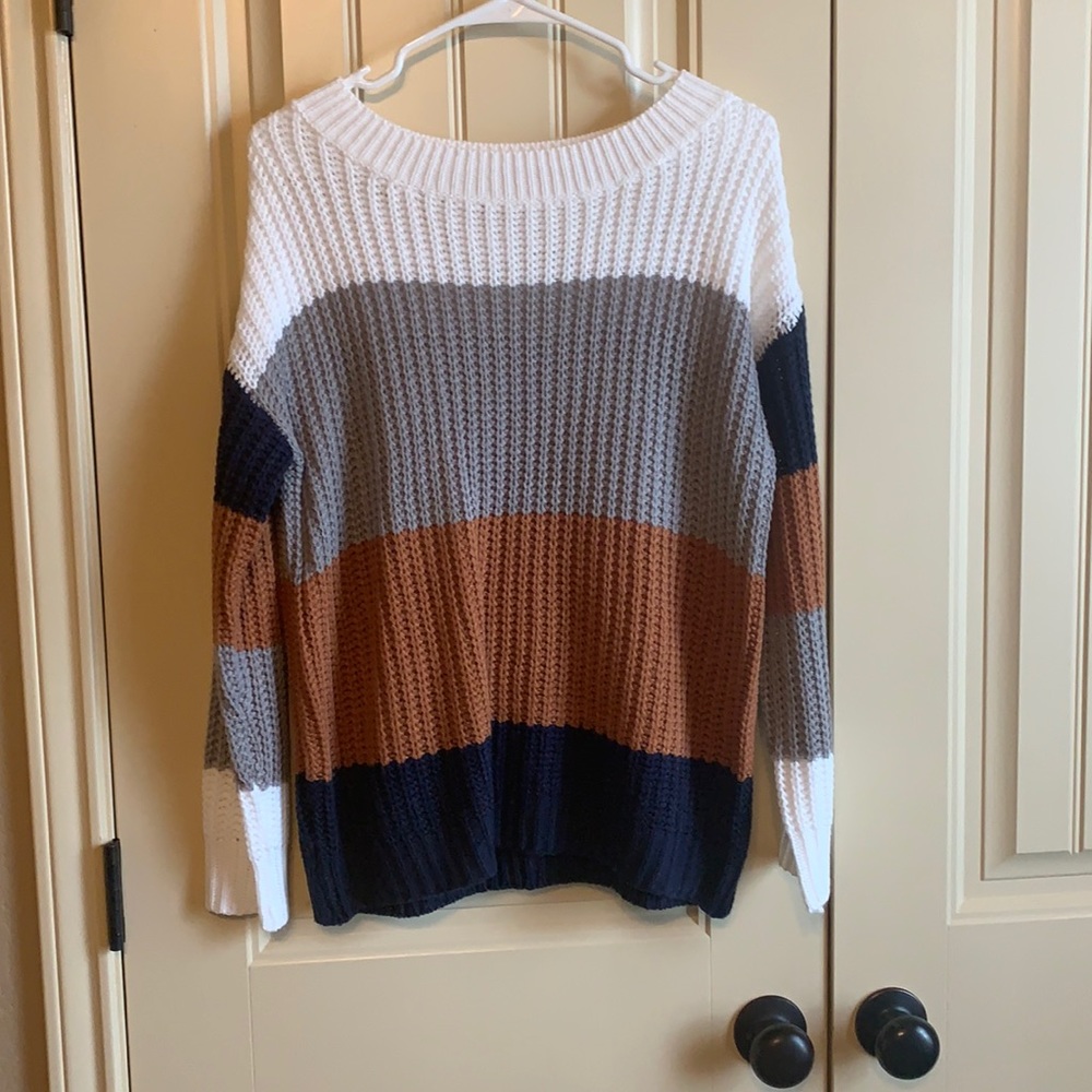 Color block sweater